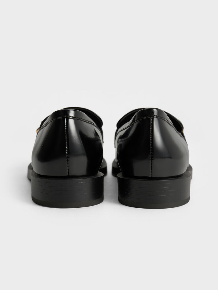 حذاء لوفر مارلي مزين بحلية معدنية لامعة, صندوق أسود, hi-res