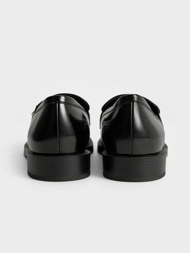 حذاء لوفر مارلي مزين بحلية معدنية لامعة, صندوق أسود, hi-res