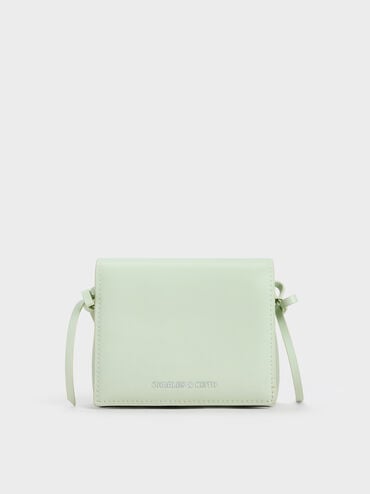Hazel Bow Small Wallet, Mint Green, hi-res