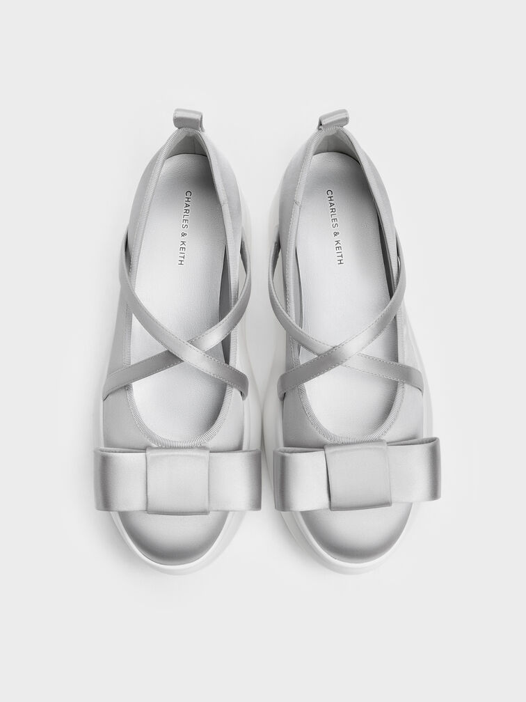 حذاء ماري جين برانتلي بنعل سميك, رمادي, hi-res