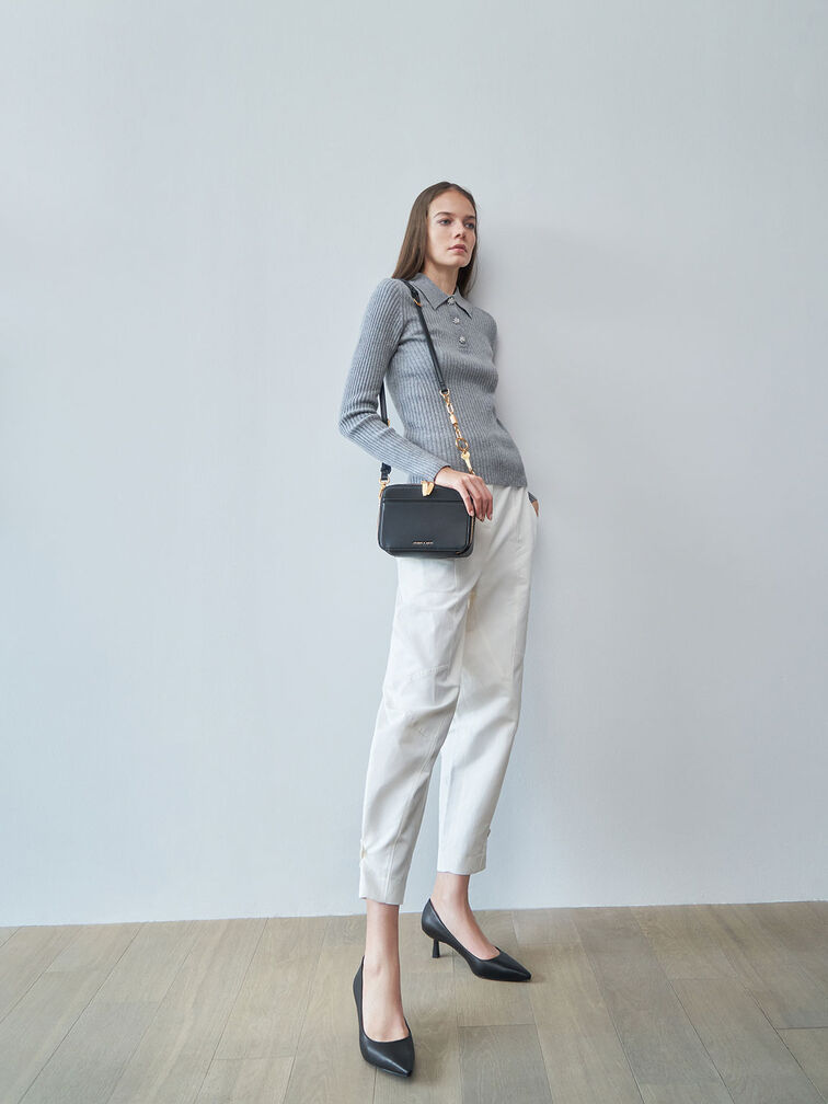 حذاء إيمي بمقدمة مدببة وكعب القطة لأناقة تناسب كل إطلالة, أسود, hi-res