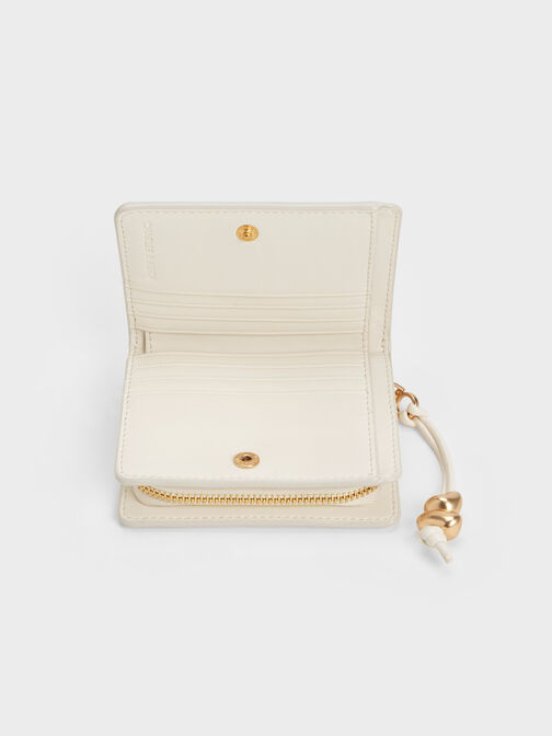 محفظة صغيرة أوغستين بتفاصيل نحتية, كريم, hi-res