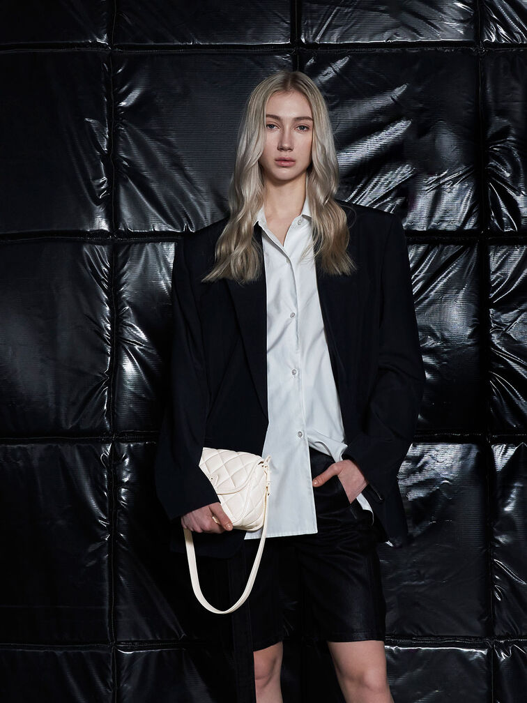 Cressida Quilted Crossbody Bag, Cream, hi-res