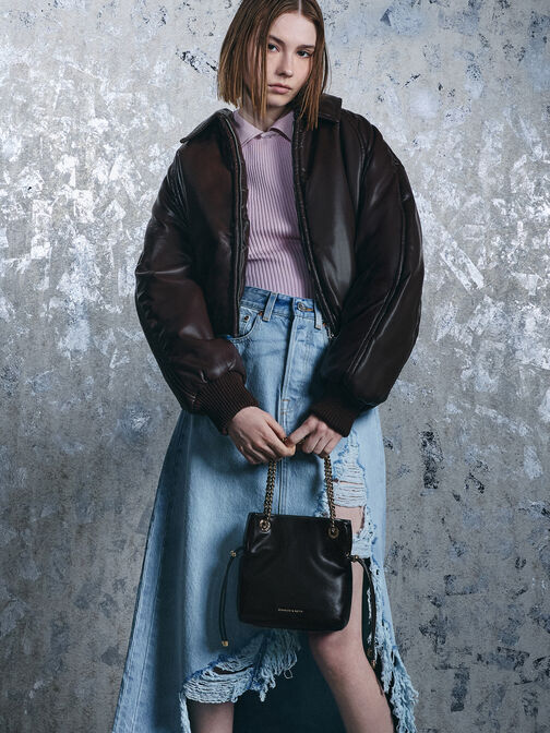 Arya Braided-Strap Double-Handle Crossbody Bag, Black, hi-res