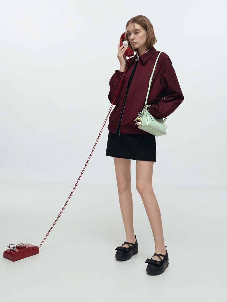 حقيبة يد "هازل" بعقدة, أخضر نعناعي, hi-res