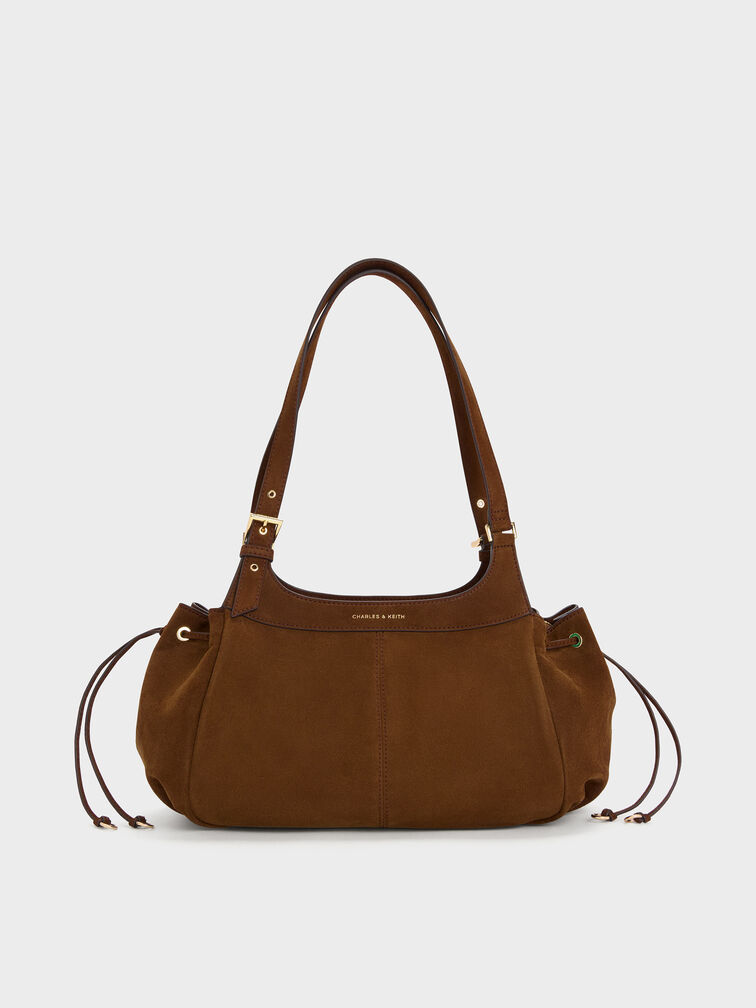 Lillith Drawstring Tote Bag, Pecan Brown, hi-res