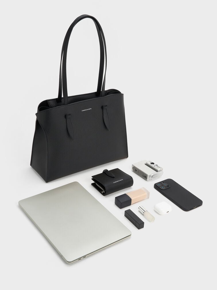 حقيبة توت من ألين بمقابض طويلة للحمل على الكتف, أسود كلاسيكي, hi-res