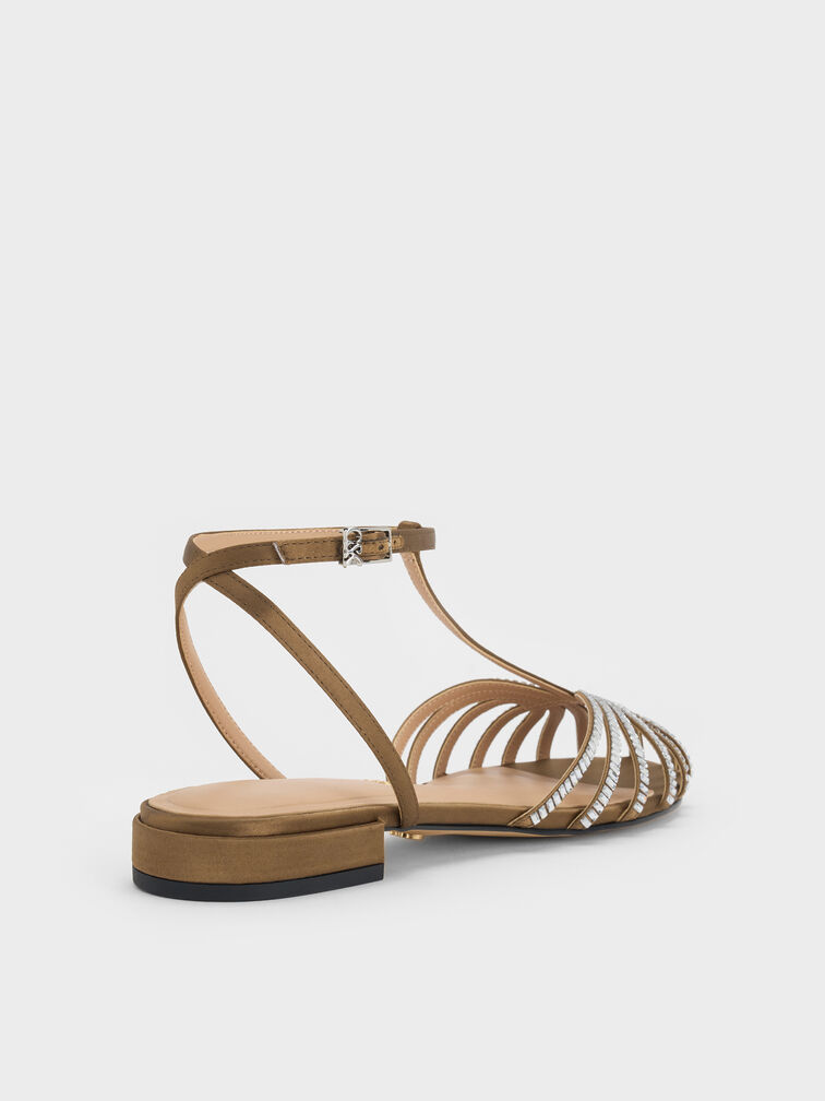 Jaylene Gem Caged Sandals, Brown, hi-res