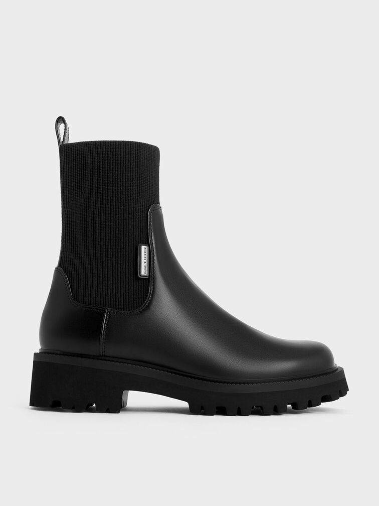 Remy Ridged-Sole Chelsea Boots, Black, hi-res