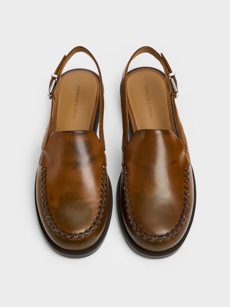 Gale Slingback Loafers, Tan, hi-res