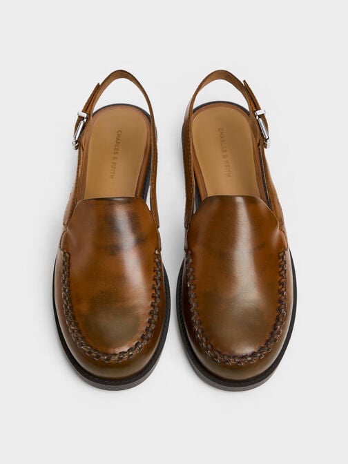 Gale Slingback Loafers, Tan, hi-res