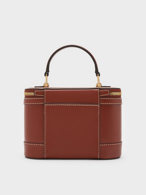 حقيبة مكياج بمقبض علوي من إينولا, قرميدي, hi-res