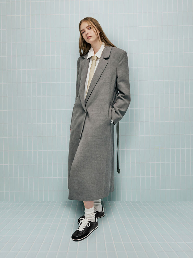 حذاء سنيكرز برقبة قصيرة شامواه صناعي, أسود, hi-res