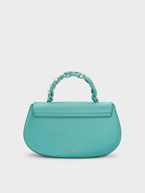 Eilian Braided Top Handle Bag, Teal, hi-res