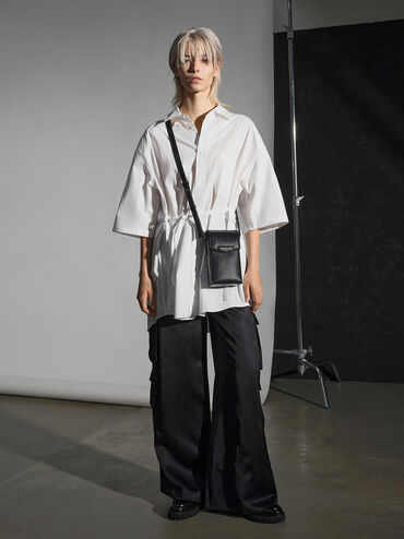 حقيبة أديل صغيرة بتصميم عصري مستطيل, أسود كلاسيكي, hi-res