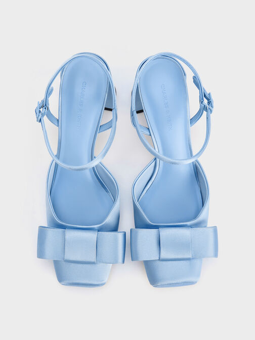 كعب عالي برانتلي بفيونكة وسير كاحل, أزرق, hi-res