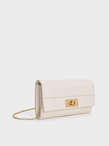Lennie Chain-Handle Wallet, Cream, hi-res