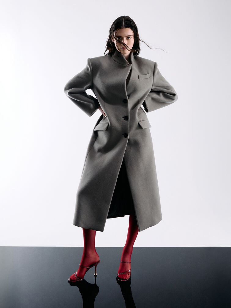 Wynn Patent Crossover Sculptural-Heel Strappy Mules, Red, hi-res