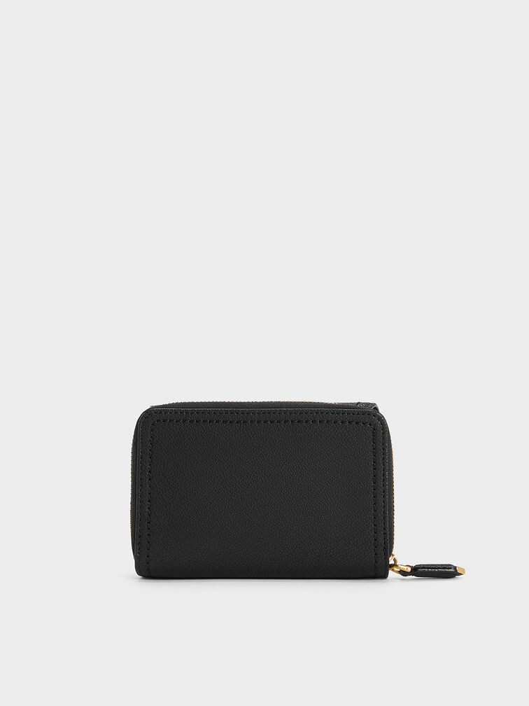 Stitch Trim Envelope Wallet, Black, hi-res