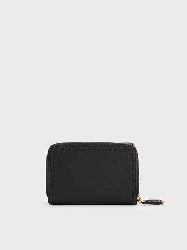 Stitch Trim Envelope Wallet, Black, hi-res