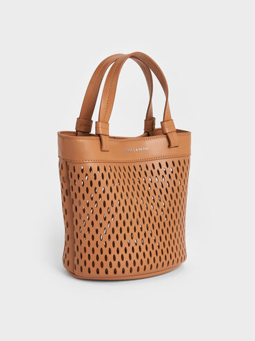 شنطة توت جونو مثقبة, بني محمر, hi-res