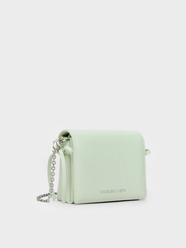 Hazel Bow Small Wallet, Mint Green, hi-res