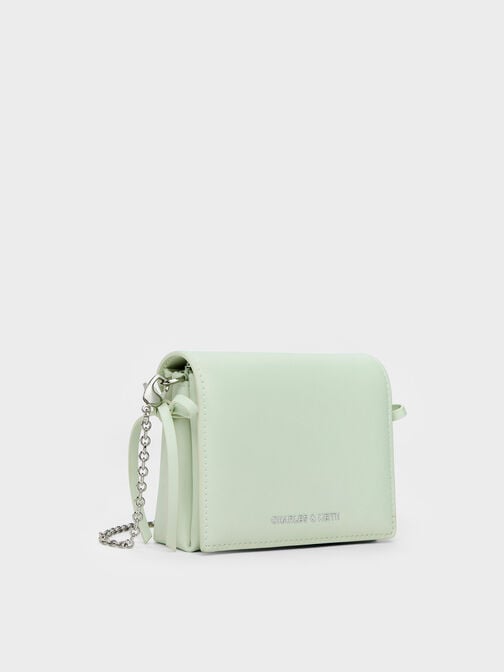 Hazel Bow Small Wallet, Mint Green, hi-res
