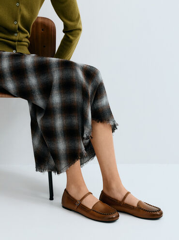 Gale Mary Jane Loafers, Tan, hi-res