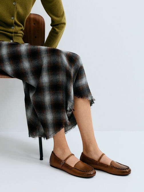 Gale Mary Jane Loafers, Tan, hi-res