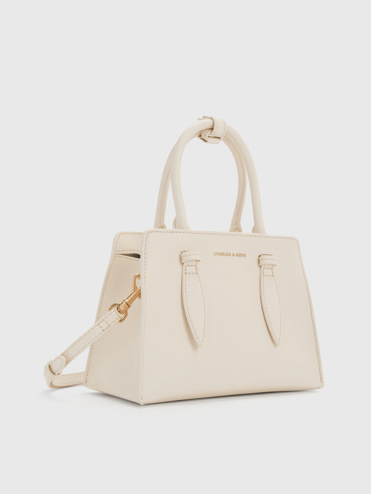 Allyn Structured Trapeze Tote Bag, Cream, hi-res