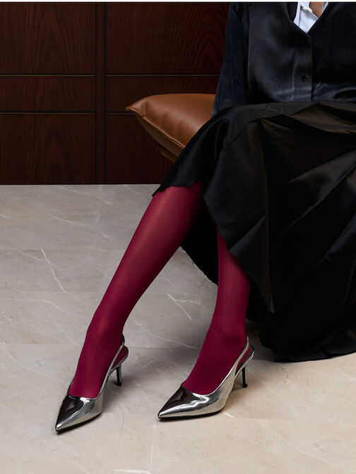 كعب بحزام خلفي ومقدمة مدببة, رمادي بيوتر, hi-res