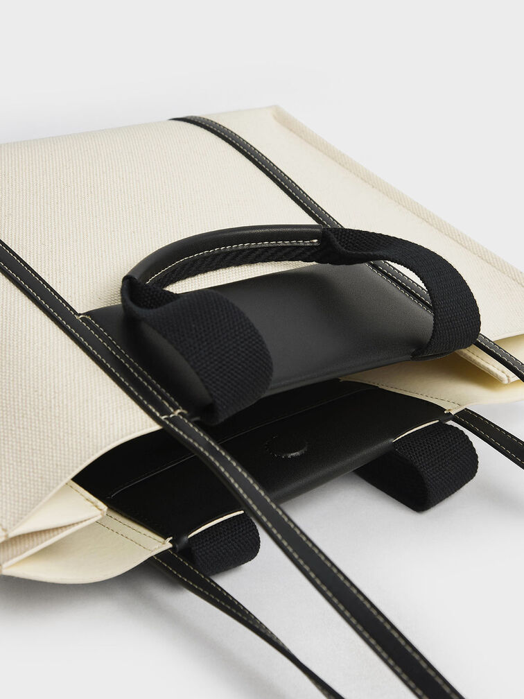 حقيبة توت شاليا من القماش, متعدد الألوان, hi-res