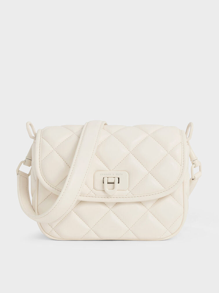 Cressida Quilted Crossbody Bag, Cream, hi-res