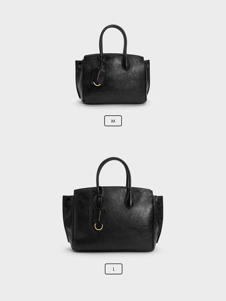 Large Ginevra Tote Bag, Black, hi-res