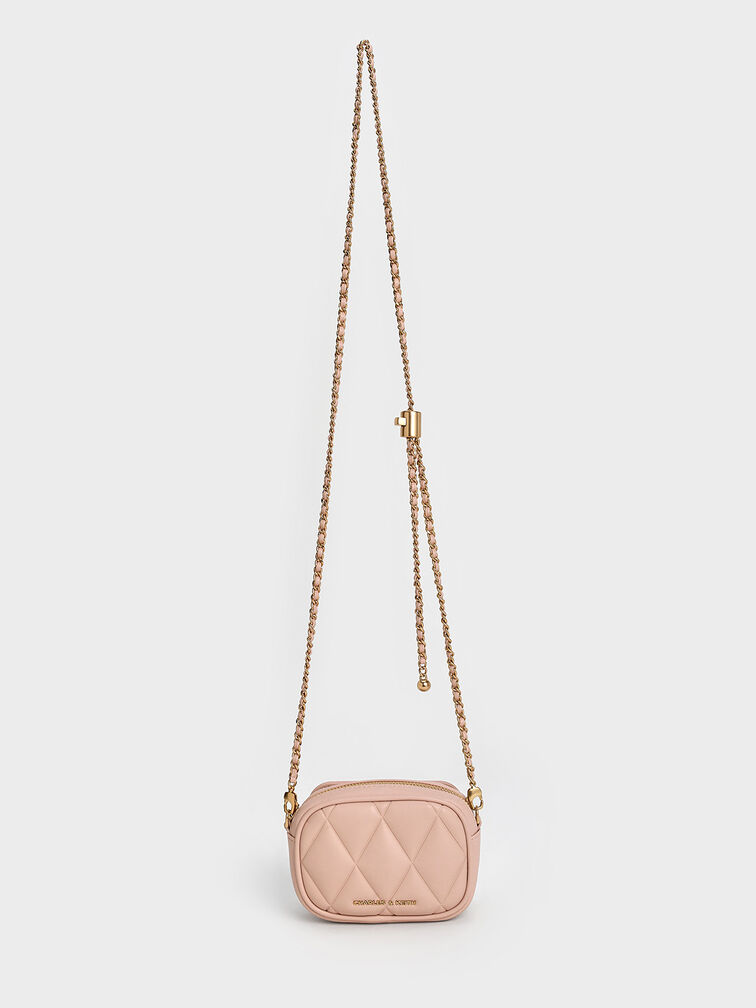 Arwen Quilted Mini Bag, Light Pink, hi-res