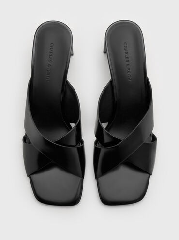 حذاء ميول جورجينا كروس أوفر بكعب بليد, صندوق أسود, hi-res