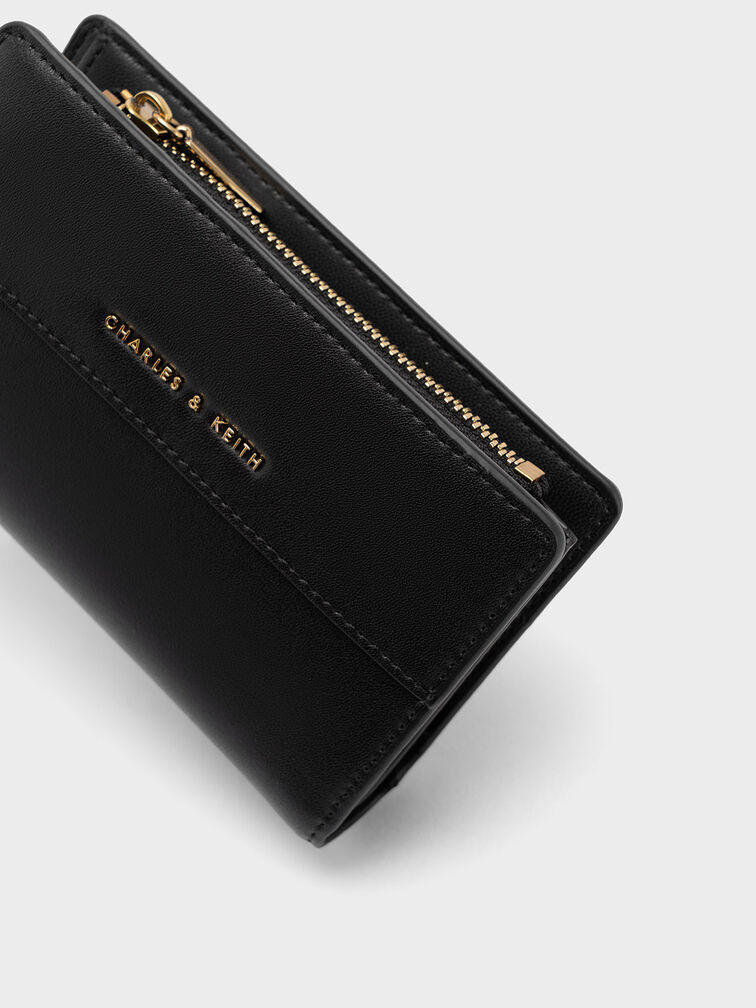 Cadence Top-Zip Wallet, Black, hi-res