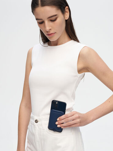 محفظة بطاقات سايرس جلدي بطيّة ثنائية, كحلي, hi-res