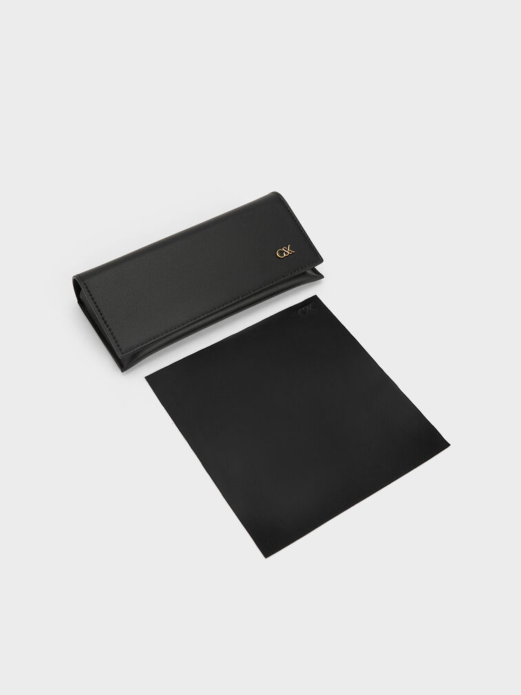 Ivette Butterfly Sunglasses, Black, hi-res