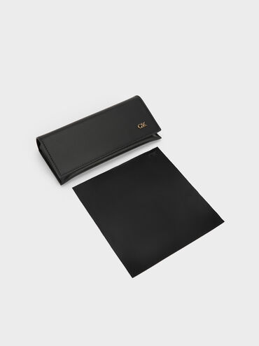 Ivette Butterfly Sunglasses, Black, hi-res