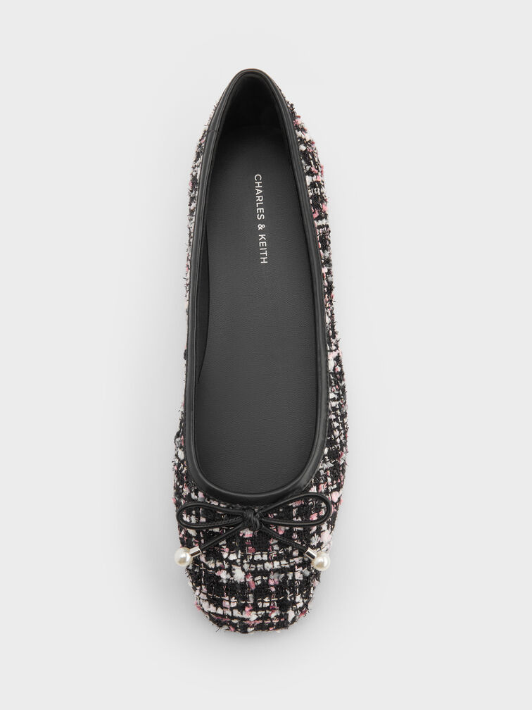 حذاء باليرينا باربرا تويد بفيونكة ولؤلؤ, متعدد الألوان, hi-res