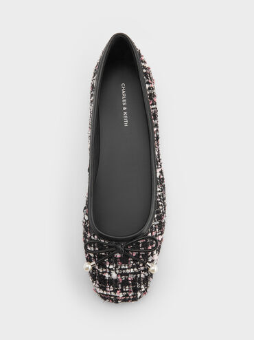 حذاء باليرينا باربرا تويد بفيونكة ولؤلؤ, متعدد الألوان, hi-res