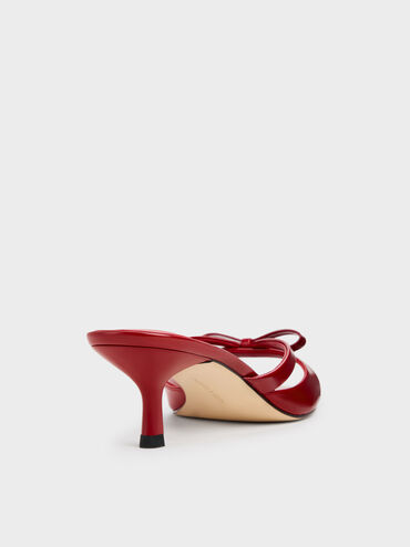 Kaleen Kitten-Heel Mules, Red, hi-res