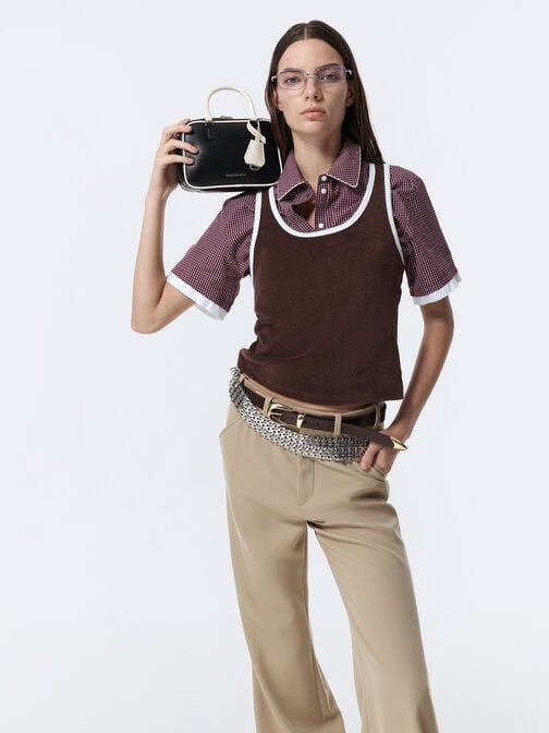 Mini Sianna Two-Tone Bowling Bag, Multi, hi-res