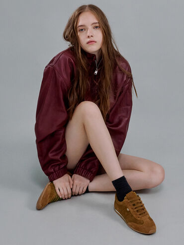 Jace Suede Sneakers, Brown, hi-res