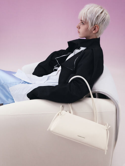 حقيبة كتف بفيونكة, Meringue White, hi-res