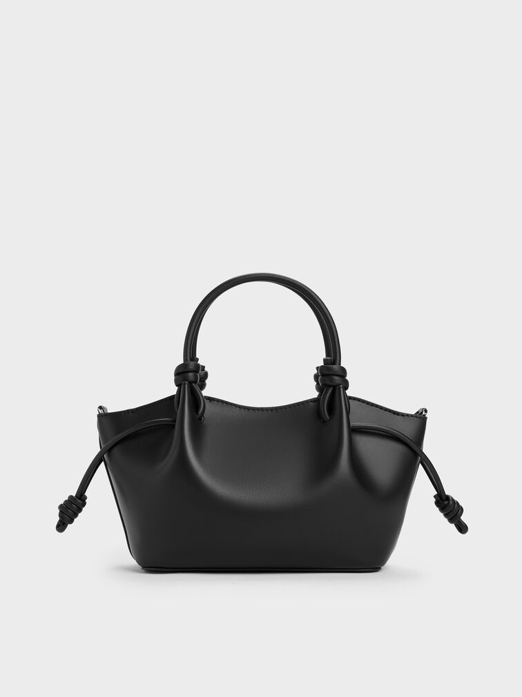 حقيبة توت "سامي" بمقابض معقودة, أسود, hi-res