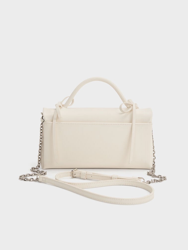 Hazel Bow Wallet On Chain, Cream, hi-res