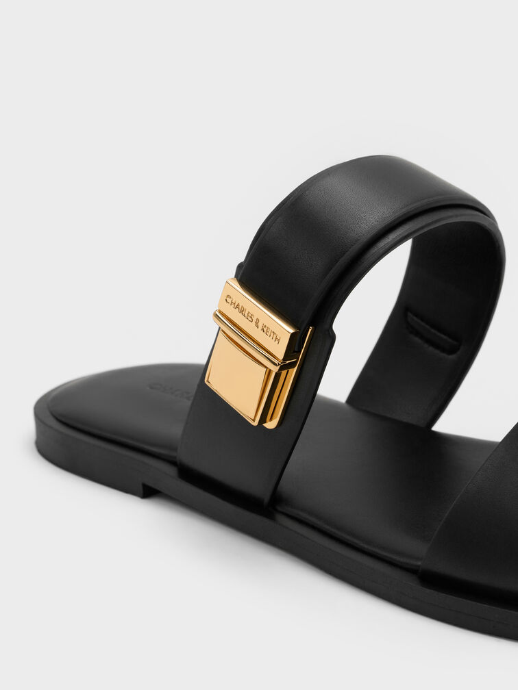 صندل دوف بحزامين علويين, أسود, hi-res