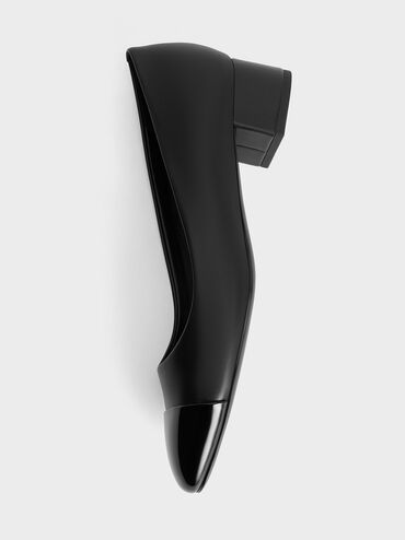 Kleo Patent Contrast Cap-Toe Pumps, Black, hi-res
